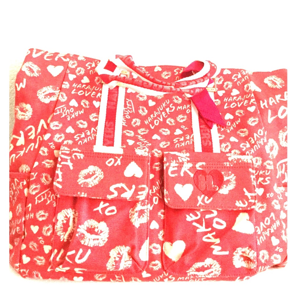 Harajuku Lovers Red Canvas Tote